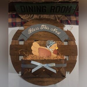 Chicken “Bless This Nest” Wreath